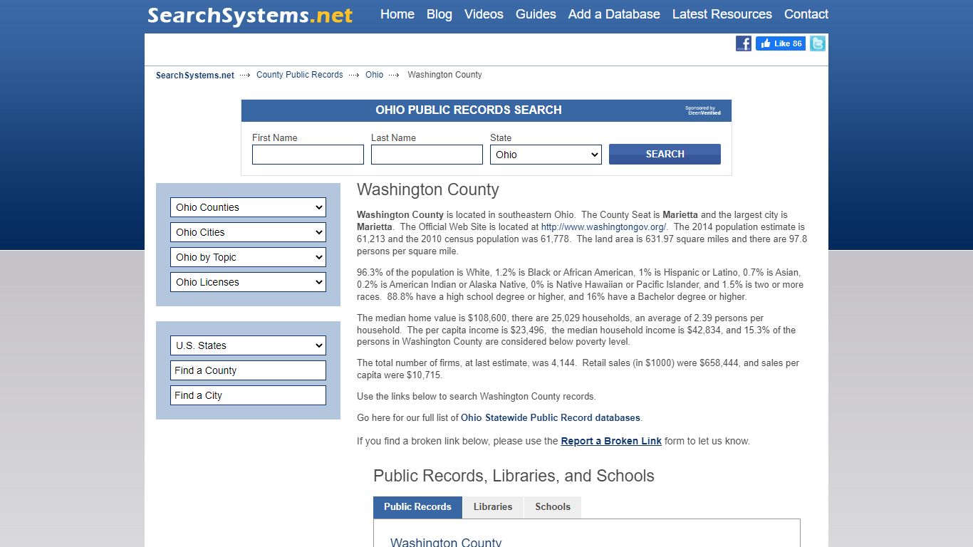 Washington County Criminal and Public Records